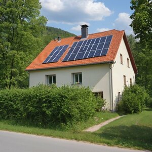 Photovoltaik auf dem Dach ist Teil der erneuerbaren Energie